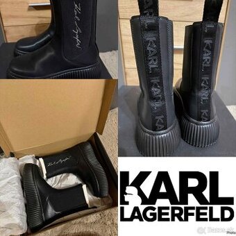 karl lagerfeld original luxusne stylove cizmy na platforme