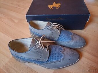 Jedinečné dámske kožené poltopánky "Oxfordky"