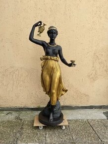 LUXUSNÍ BRONZOVÁ SOCHA V SECESNÍM STYLU 165 cm - 1