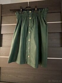 Predám koženú zelenú mini sukňu