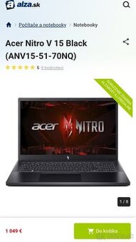 Herný notebook Acer Nitro V15 Black