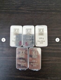 Strieborné tehličky 100 gramov