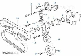 bmw kladky remene sponovaky napinaky 2,5tds m51 -