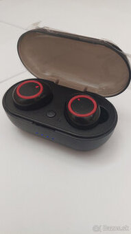 Bezdrôtové slúchadlá, bieločierne, červenočierne (SET 2ks)