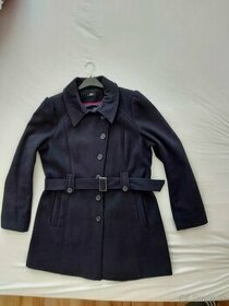 Kabát flaušový dámsky modrý 46