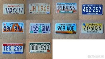 10x originální SPZ ze Spojených států