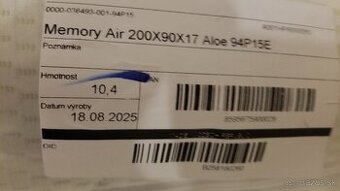 matrac PrimaTex Memory Air 90x200 cm novy zabaleny - 1