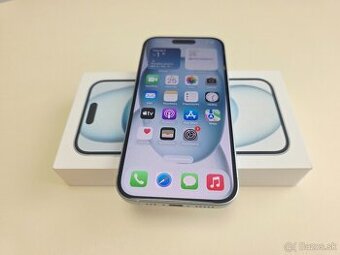 APPLE IPHONE 15 128GB,BLUE ,BATERKA 100%.ZÁRUKA
