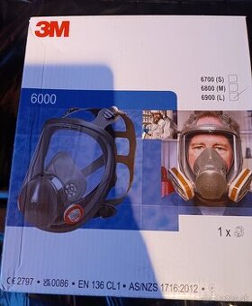 3M maska 6000(6900) celotvár+ príslušenstvo