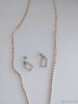 Set náhrdelník, náušnice strieborný