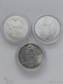 Mince Československe a Slovenske 500 koruny