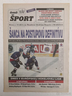 Staré noviny Denník Šport