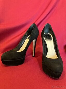 Lodičky z brúsenej kože Christian Dior 37