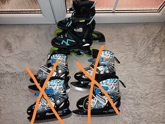 Korčule na ľad, kolieskové korčule