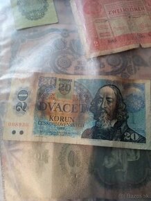 Staré bankovky a mince