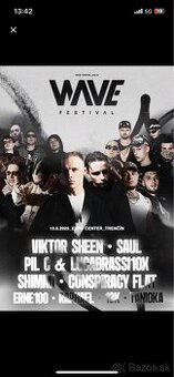 Predám dva lístky na WAVE FESTIVAL 13.6.2025 v Trenčíne