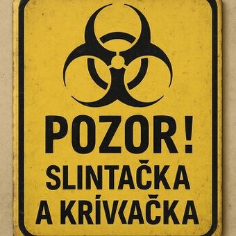 Varovné tabule slintačka a krívačka