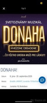 Vstupenky na muzikál DONAHA