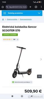 Predám el.kolobezku Sencor scooter s70