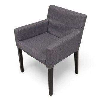Stolicky s operadlom IKEA Nils (sivy potah) - 1