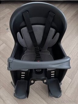 Polisport Detská sedačka na bicykel šedo-čierna