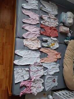 balík oblečenia 56 pre dievčatko overaly, dupačky teplaky