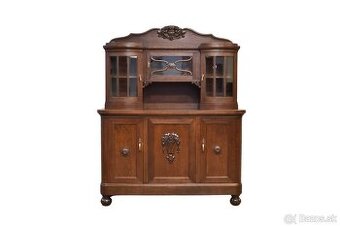 Dubový príborník - starožitná komoda- 1960