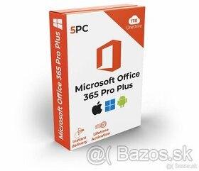 office 365 Pro plus - 5PC + 1TB oneDrive ( doživotní )