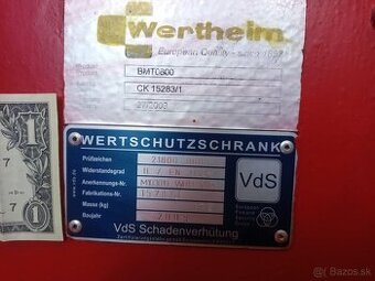 Predám trezor wertheim btm 0600