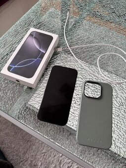 iPhone 16 Pro 128GB Black titanium+ Mujjo kožený kryt
