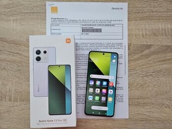 Xiaomi Redmi Note 13 Pro 5G 8GB / 256GB,top stav,zaruka,sklo