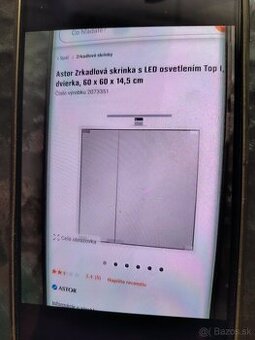 Kúpeľňová zrkadlová skrinka