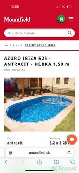 Bazén Azuro Ibiza NOVÝ 5,25x3,2x1,5