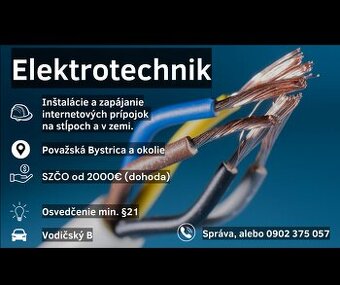 SZČO Elektrotechnik – optické siete (Považie)