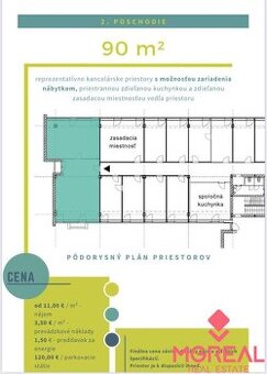 Kancelárske priestory 90m2, Jarošova ul., Nové Mesto