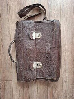 kožená školská taška