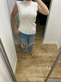 Biely asymetrický top Zara - 1