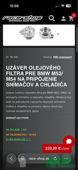 UZÁVER OLEJOVÉHO FILTRA PRE BMW M52/ M54