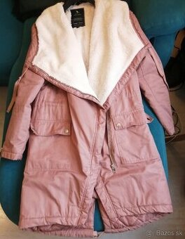 Ružová dámska zimná bunda