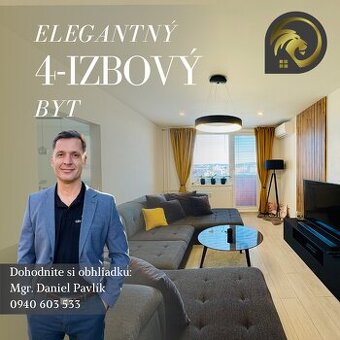 Elegantný a útulný 4-izbový byt v Leviciach