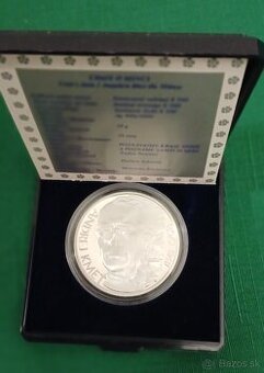 Strieborná pamätná minca 200Sk, 2008, Andrej Kmeť,proof