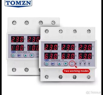 Predám Nastaviteľná ochrana proti prepätiu a podpätiu na DIN