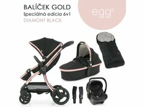 Egg Diamond Black on Rose Gold