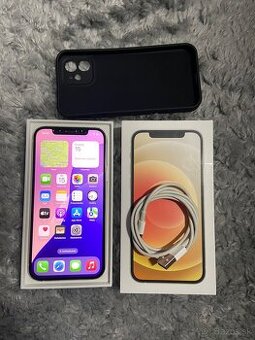 iPhone 12 ,biely,,zdravie 100%.