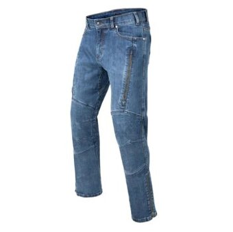 Motocyklové džínsy Rebelhorn Hawk III regular fit washed blu