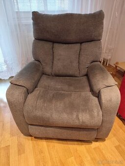 Polohovateľné relaxačné kreslo, šedé