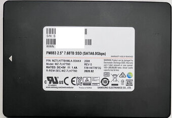 predám Samsung PM883 8TB SSD