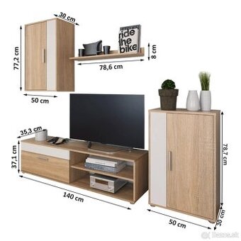 Predám obývaciu stenu. Bud vcelku alebo samostatne