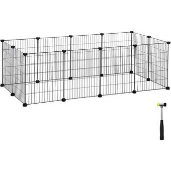 Kovová klietka / ohrádka pre malé zvieratá – 12 panelov,nova