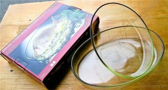 Misky - jenské sklo, taniere, starožitnosť, keramický popoln